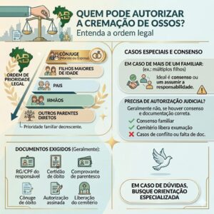 Quem pode autorizar a cremação de ossos?